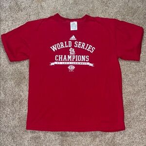 Adidas Red St. Louis Cardinals World Series Champions T-Shirt